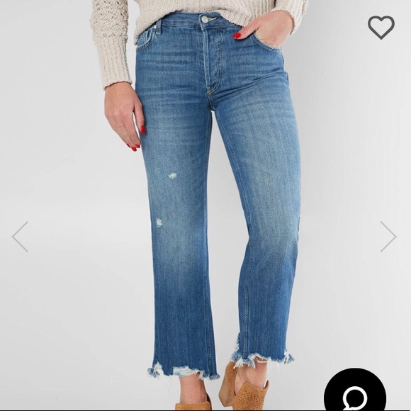 Free People high rise frayed flare denim jeans 28 - Picture 12 of 13
